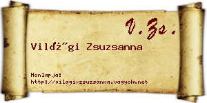 Világi Zsuzsanna névjegykártya